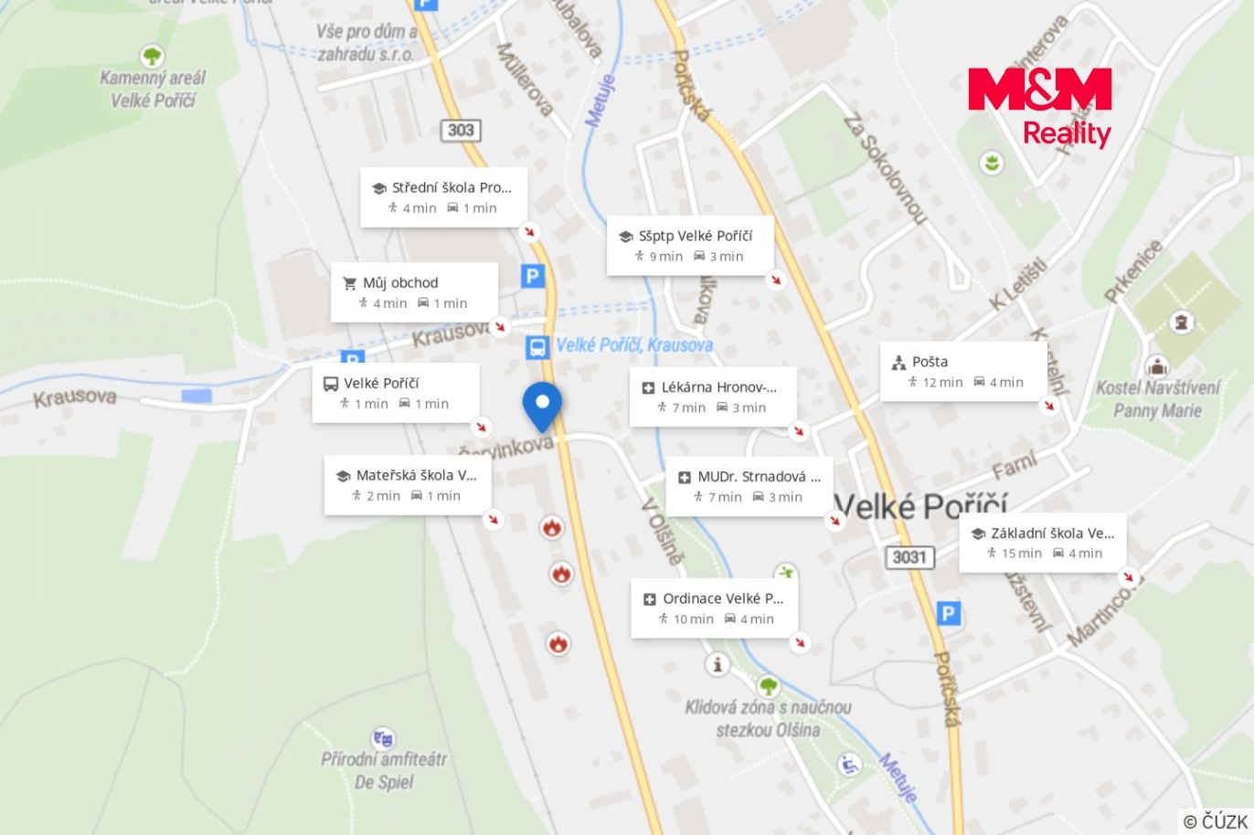 Mapa okolí