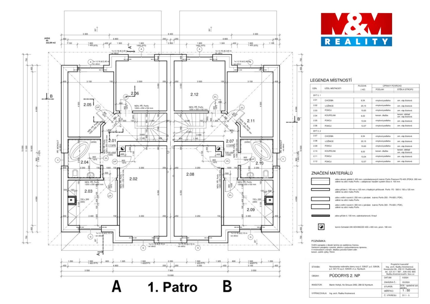 Půdorys 2.NP - 1.patro