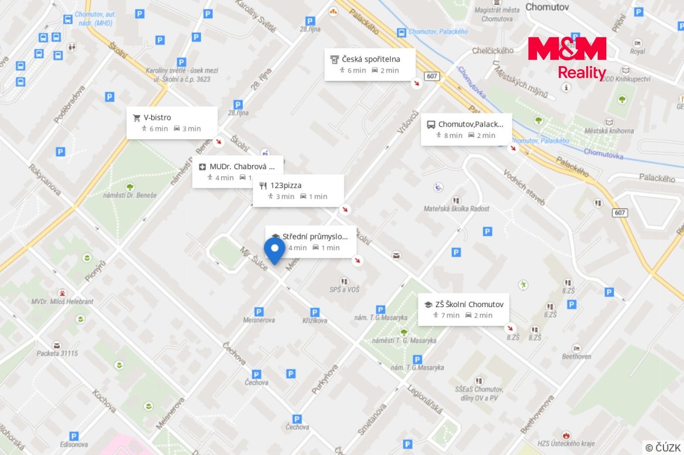 Mapa okolí