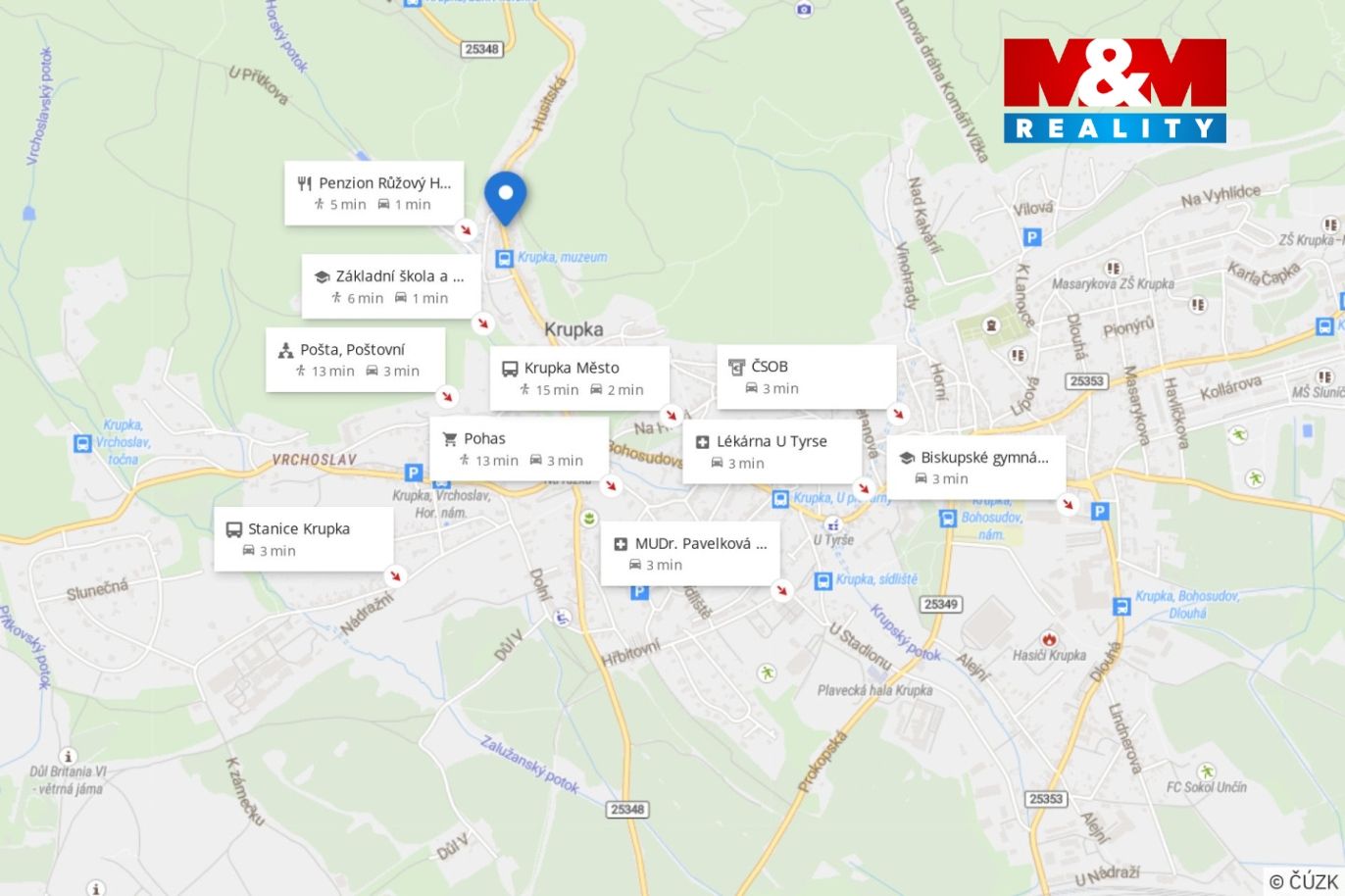 Mapa okolí