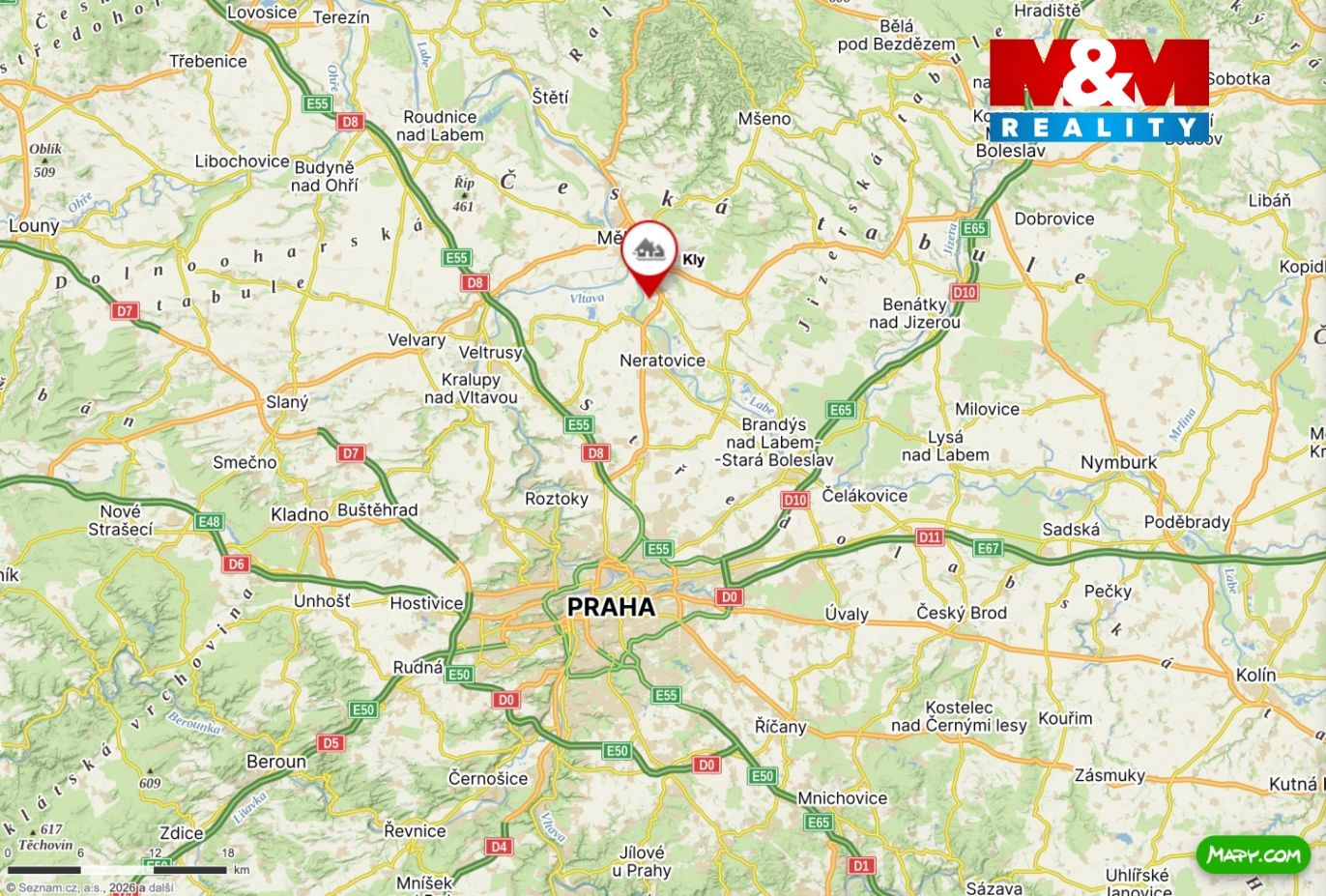Mapa okolí