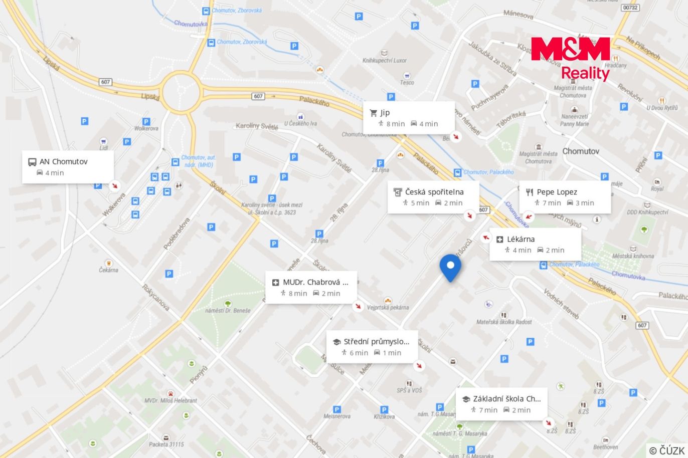 mapa okolí