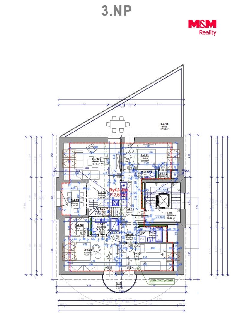 Prodej nájemního domu, 586 m², Praha, ul. Pod třešněmi