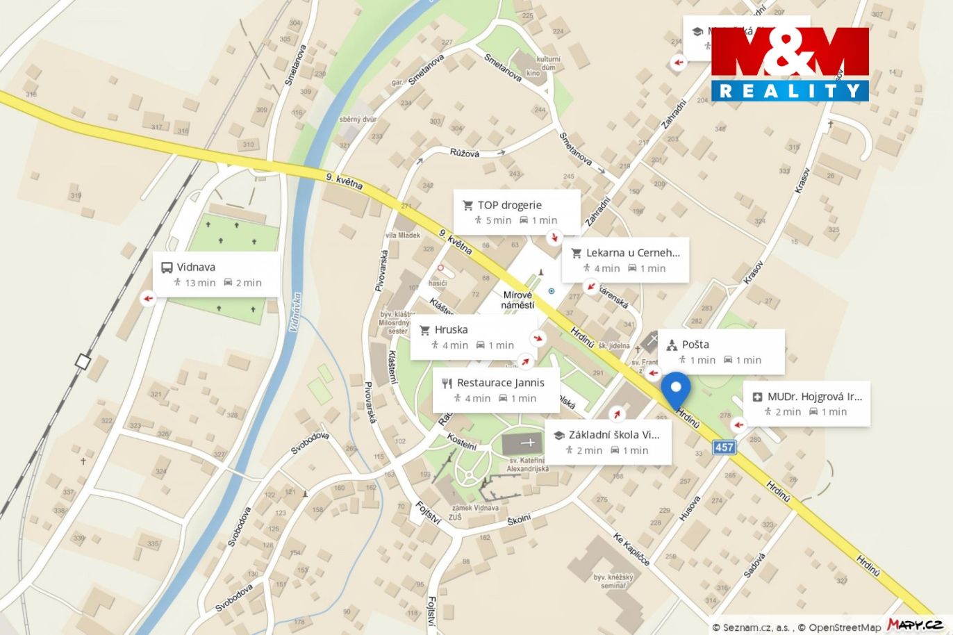 Mapa okolí