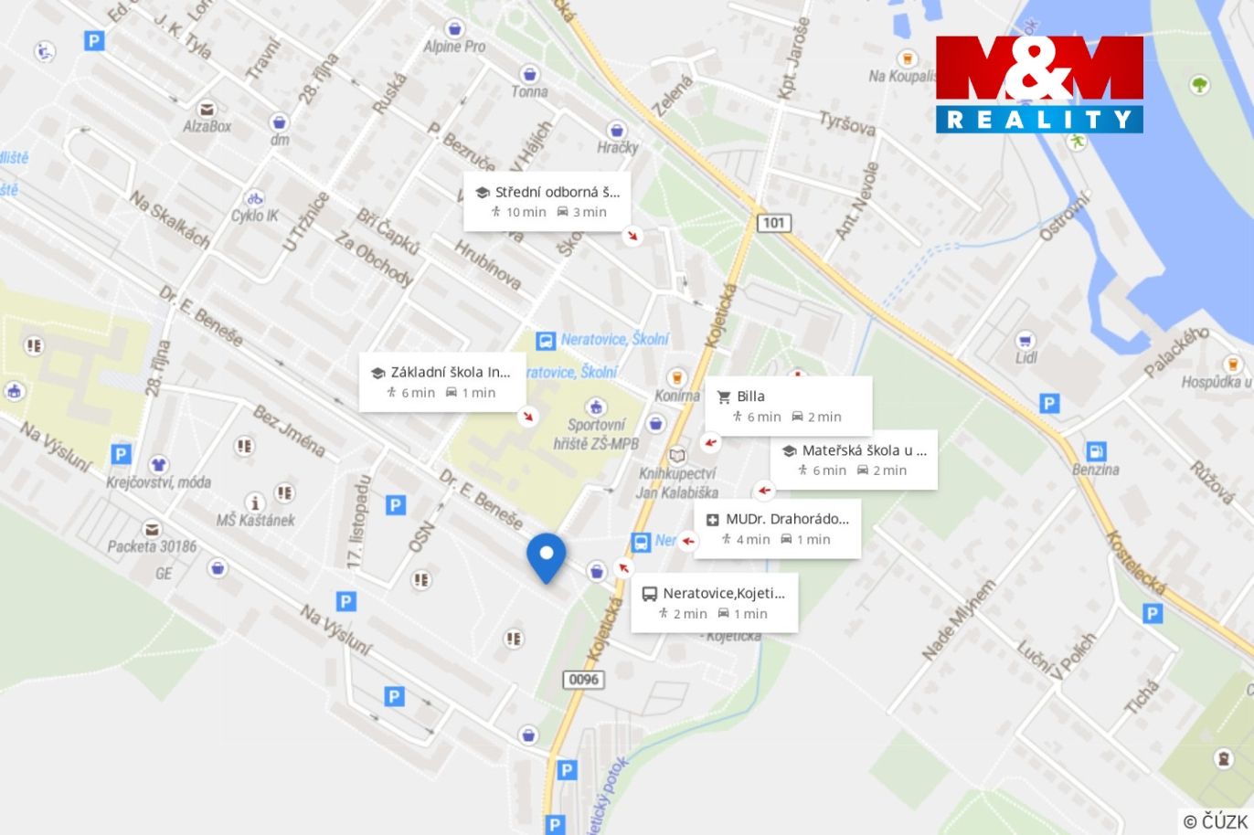 Mapa okolí