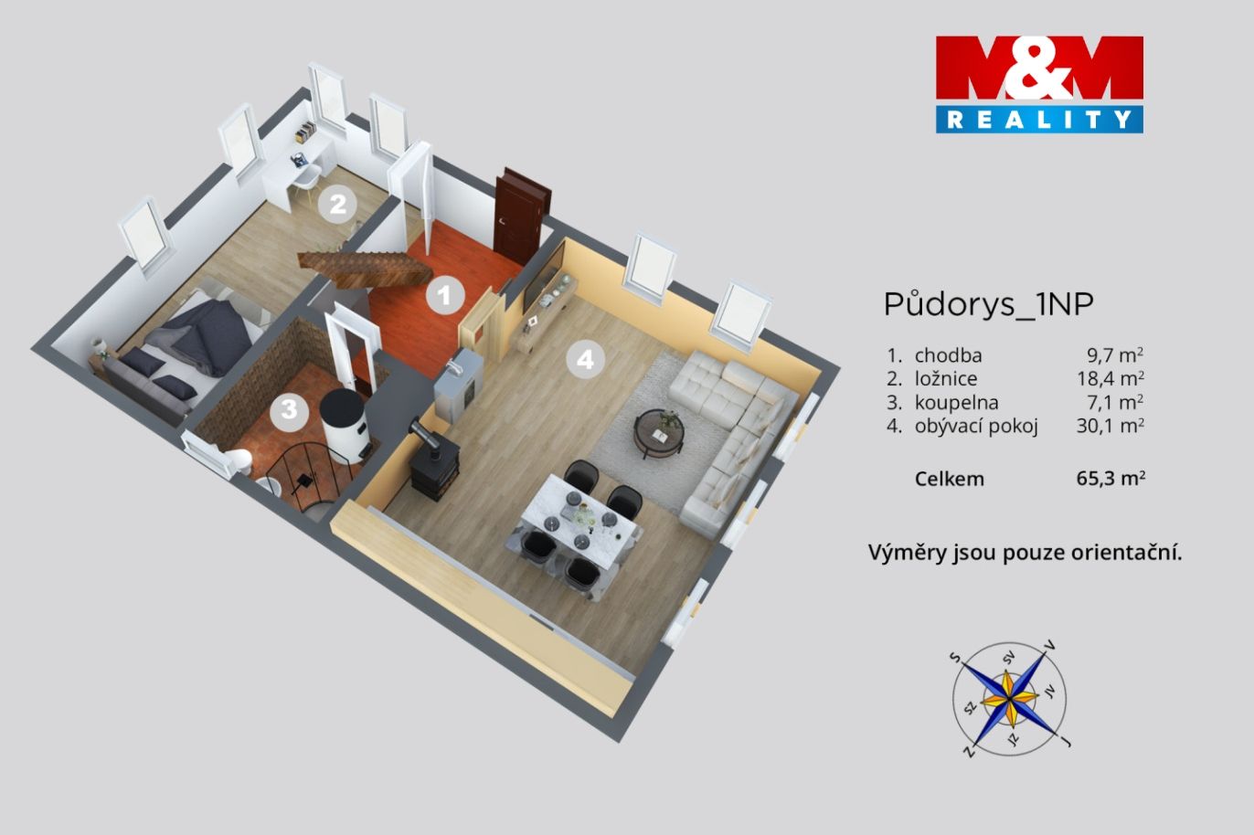 Půdorys 1. patro