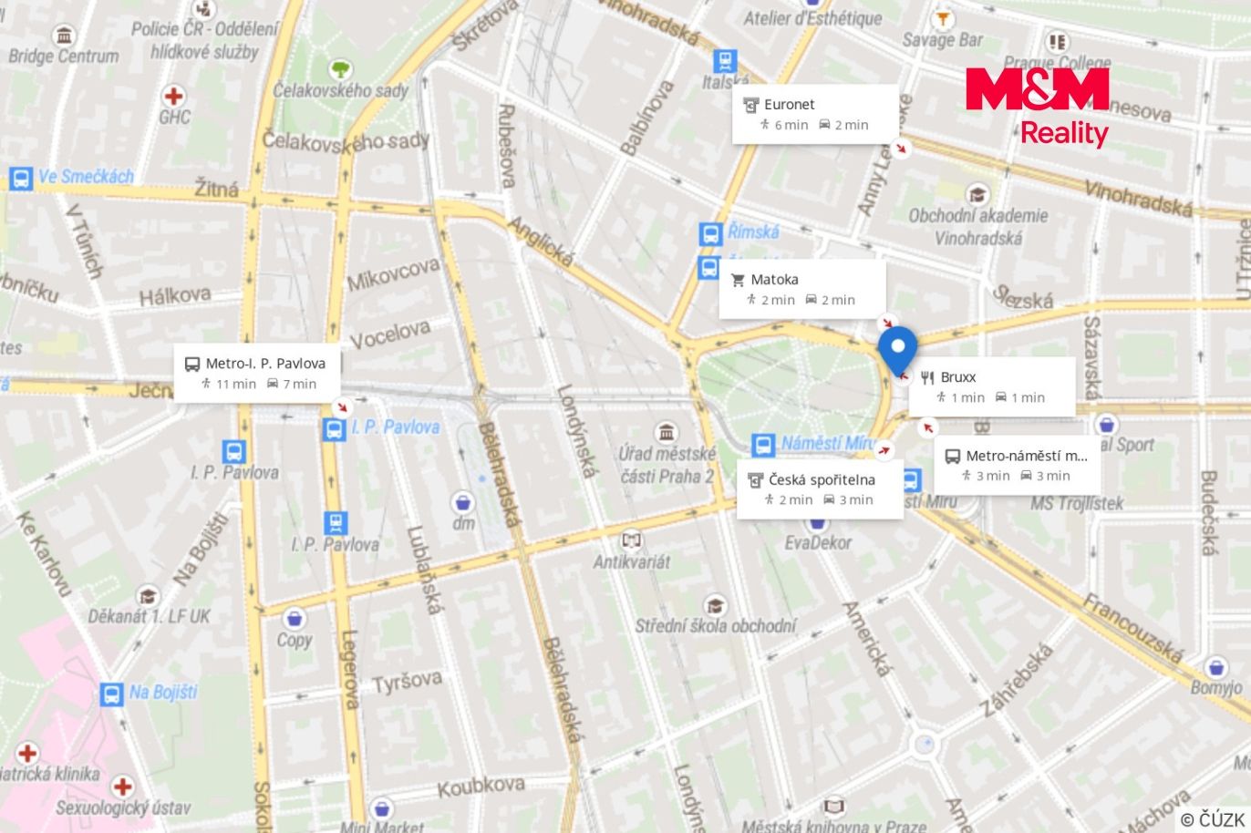Mapa okolí