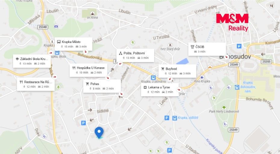 Mapa okolí