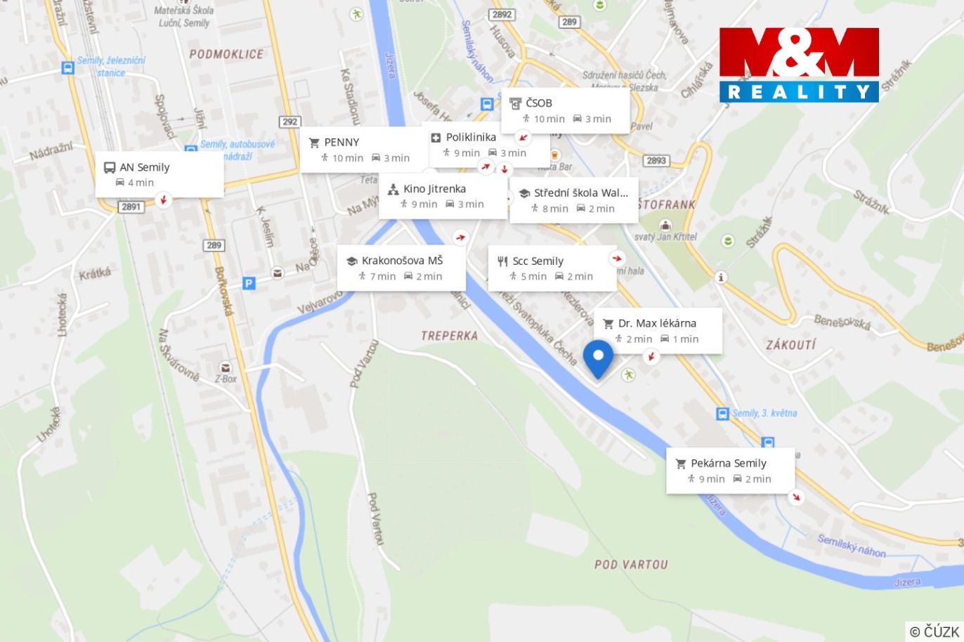 Mapa okolí