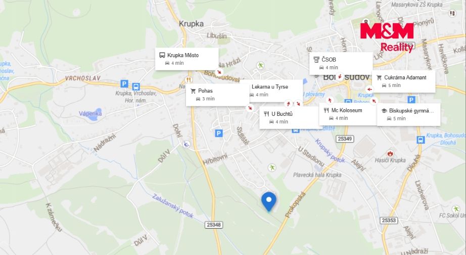 Mapa okolí