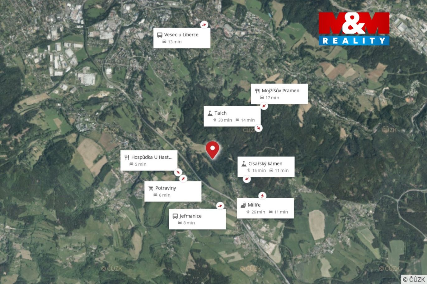 Mapa okolí
