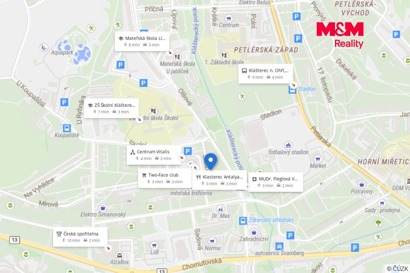 Mapa okolí 