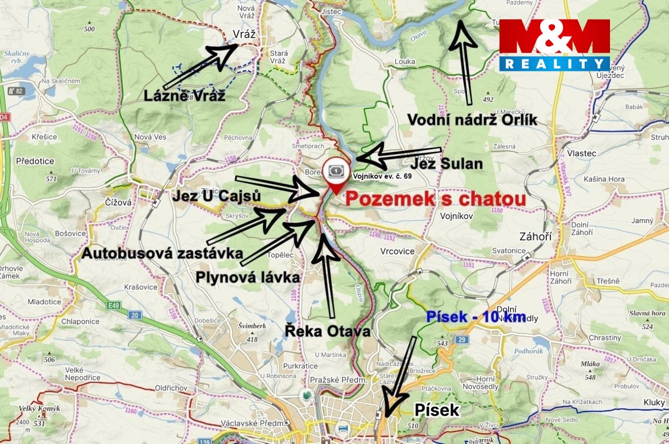 Mapa okolí 