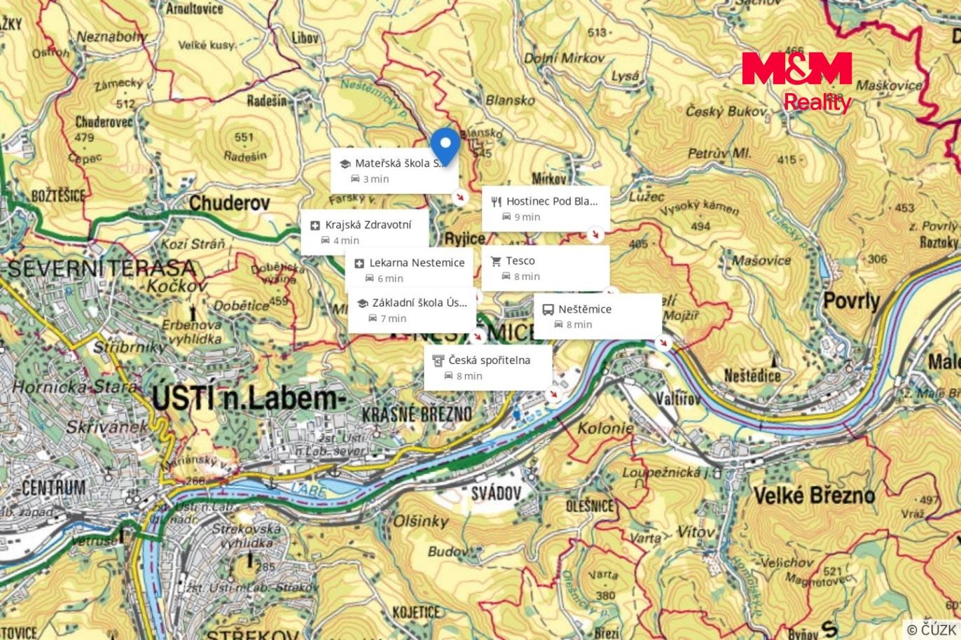 Mapa okolí