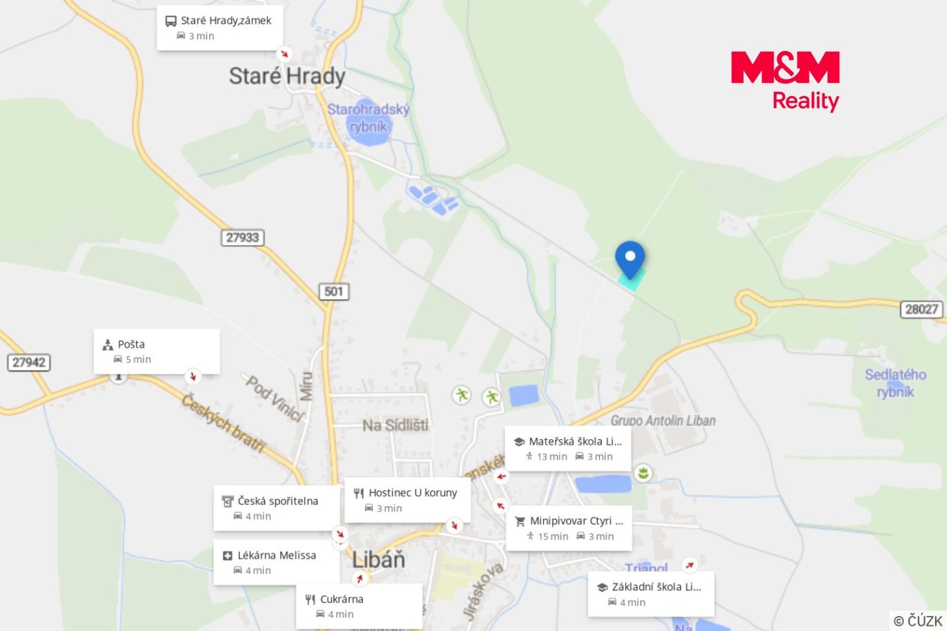 Mapa okolí