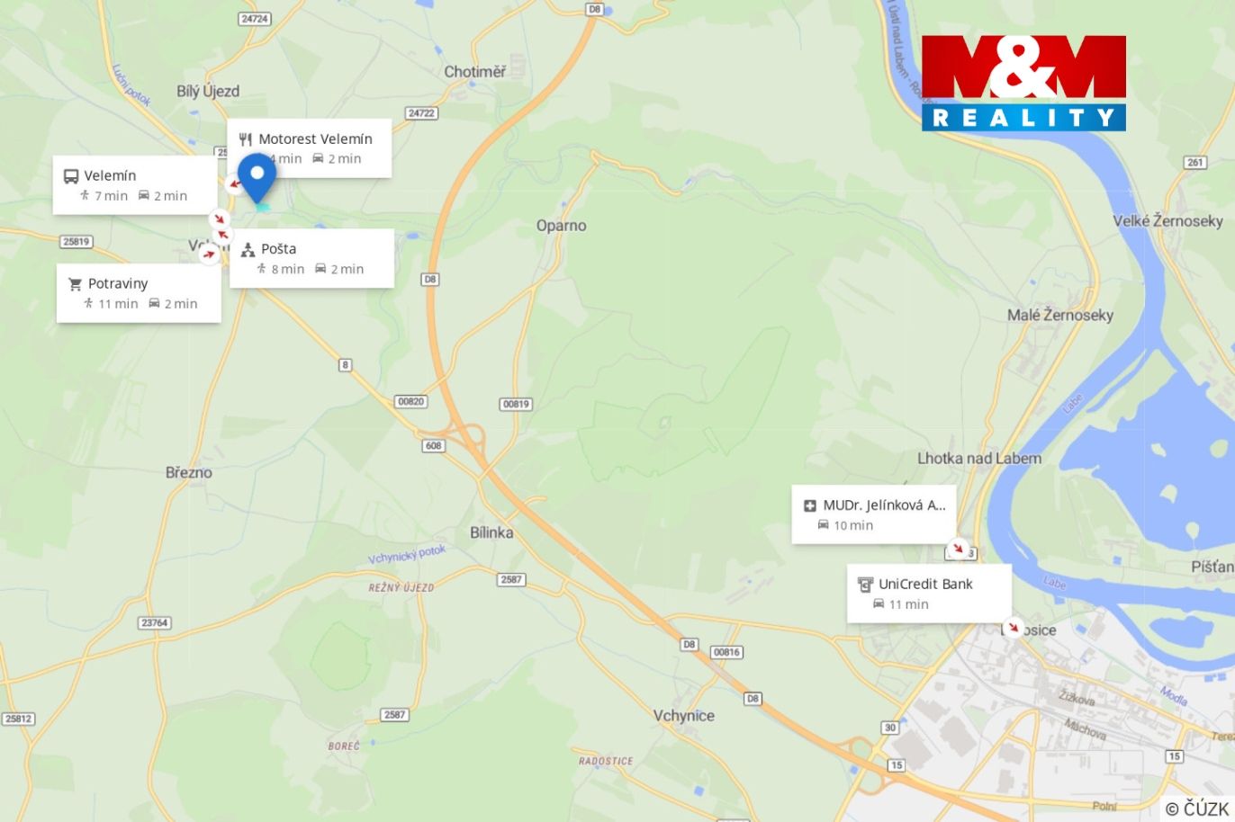 Mapa okolí