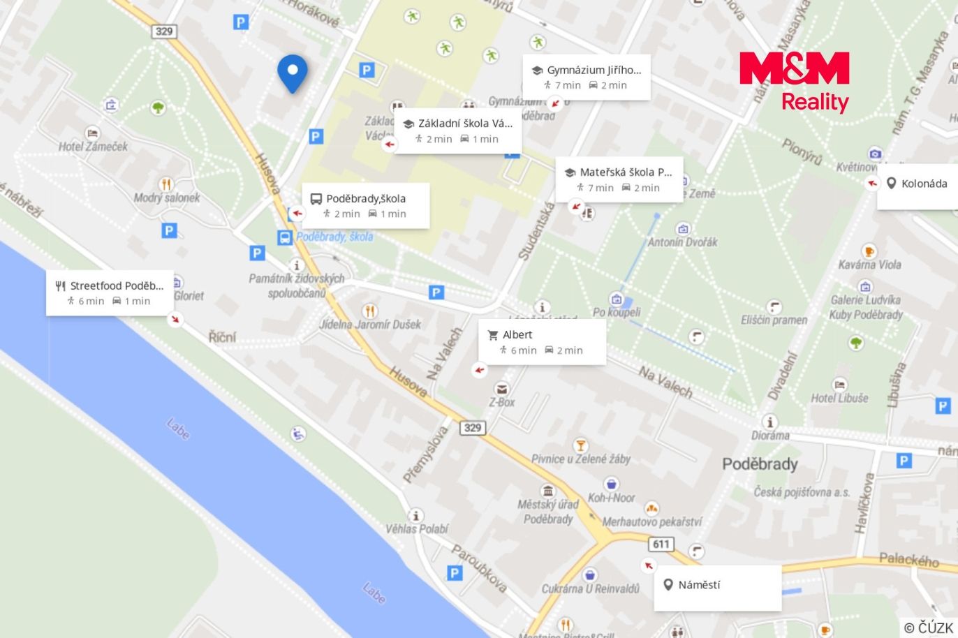 Mapa okolí