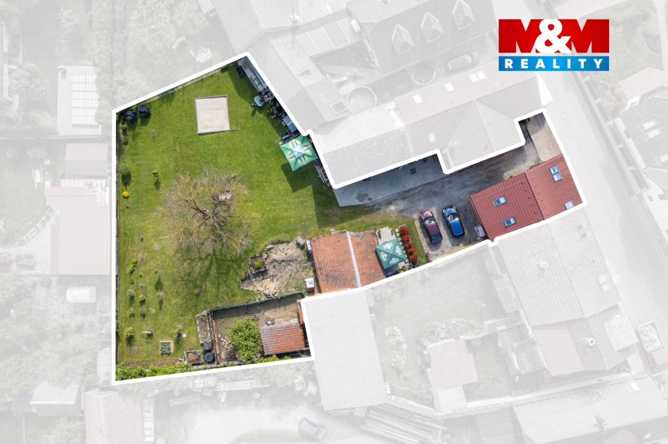 dron a mapa pozemku