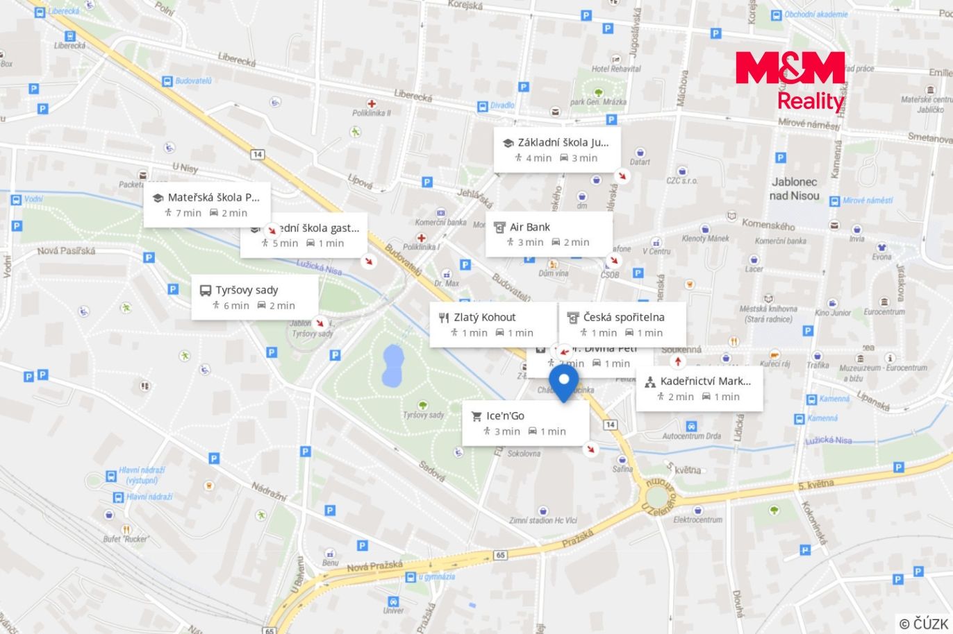 Mapa okolí
