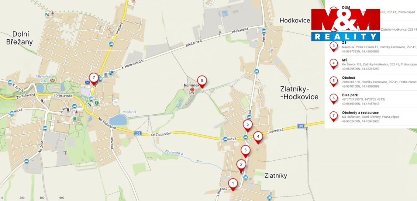Mapa okolí