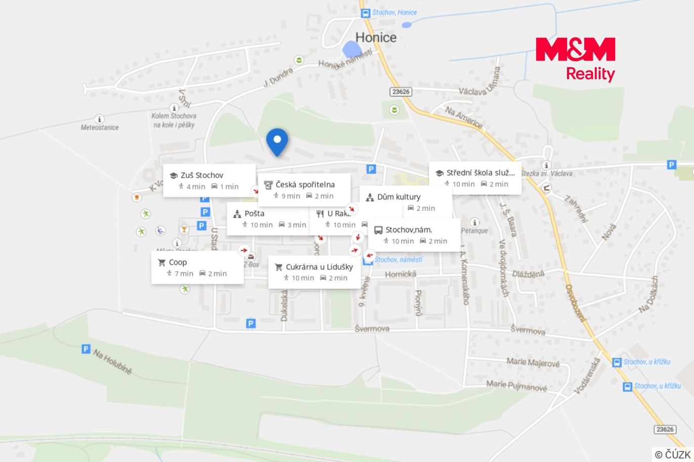 Mapa okolí 