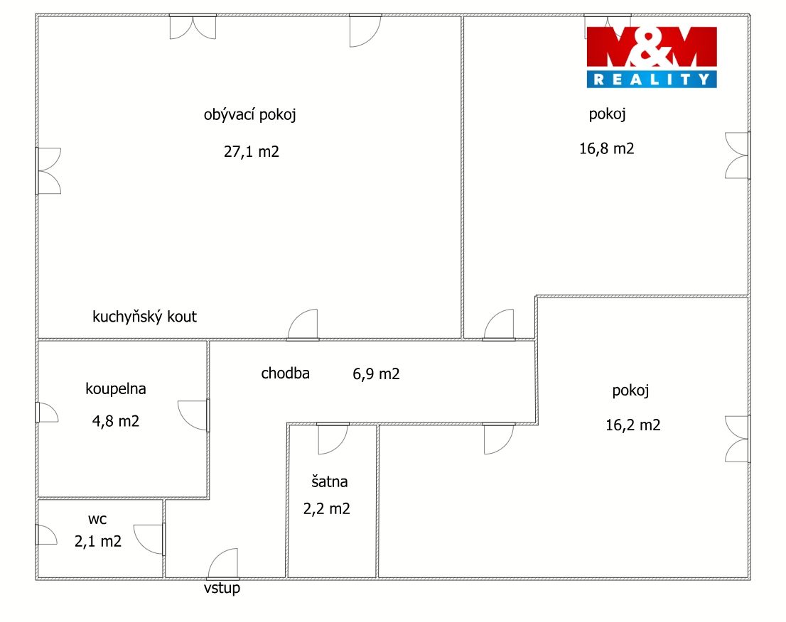 byt 3+kk, 76 m2