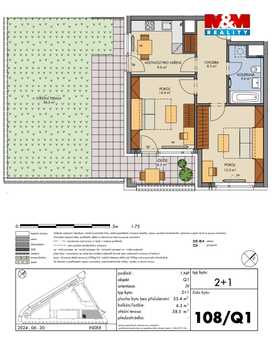 půdorys bytu Barrandov 108:Q1.png
