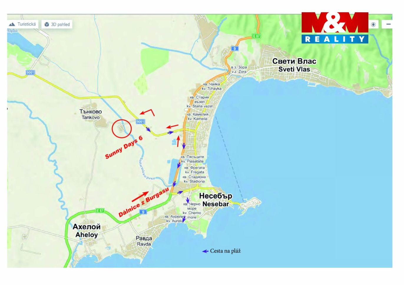 mapa okolí