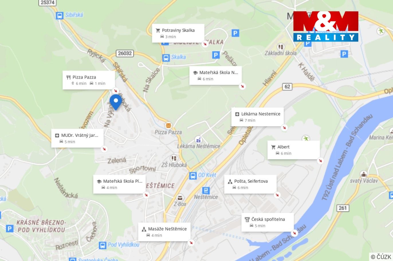 Mapa okolí