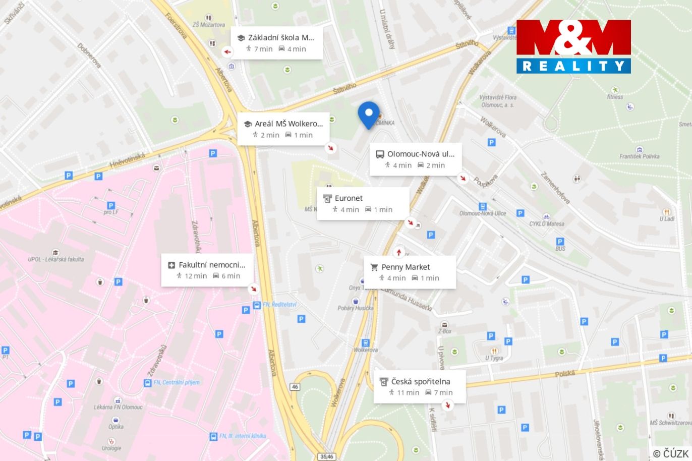 Mapa okolí
