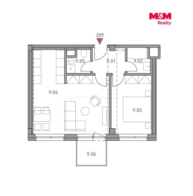 Pronájem bytu 2+kk, 52 m², Praha, ul. Limuzská