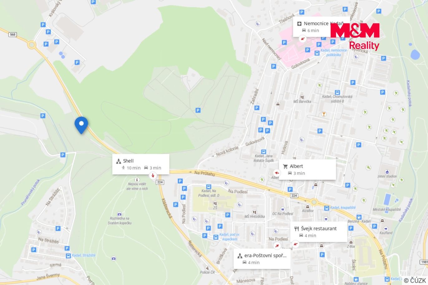 Mapa okolí