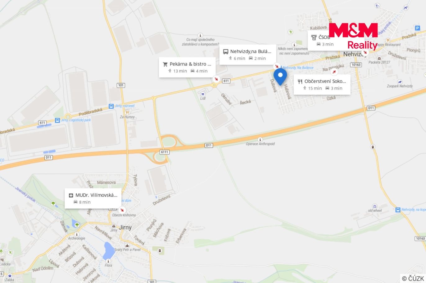 Mapa okolí