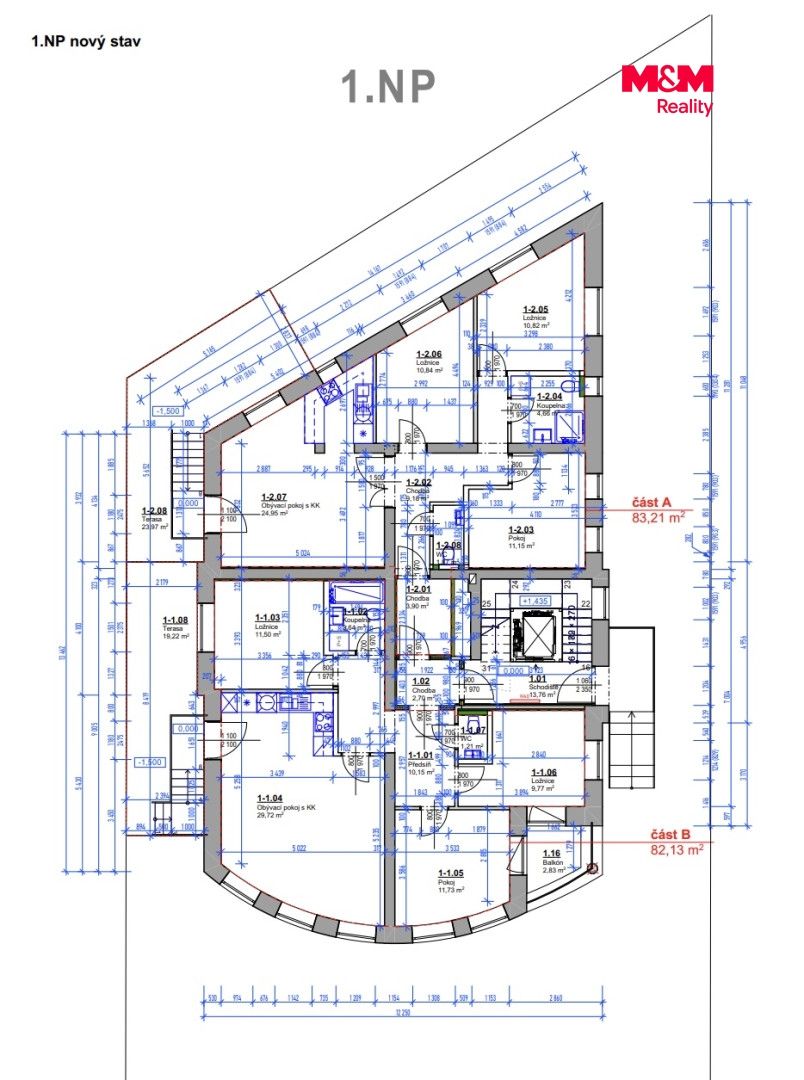 Prodej bytu 7+KK a větší, 164 m², Praha, ul. Pod třešněmi