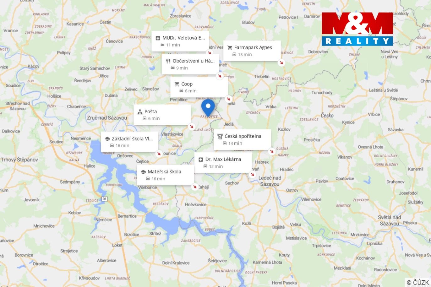 Mapa okolí