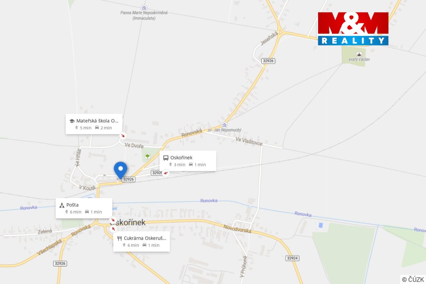 Mapa okolí