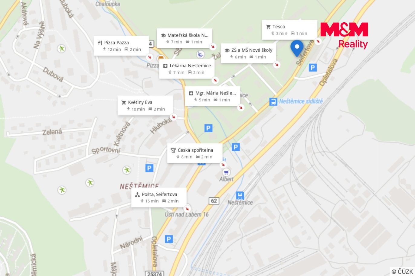 Mapa okolí