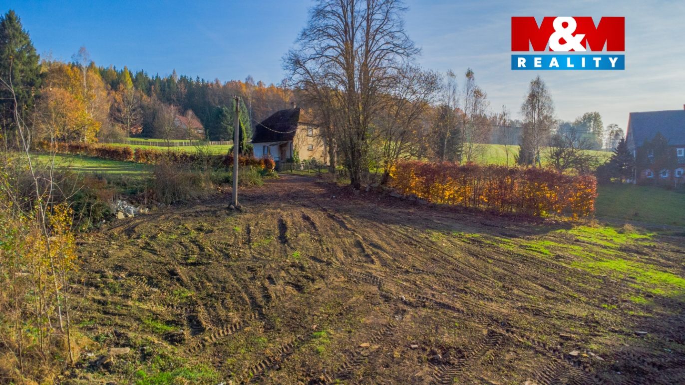 pohled na pozemek