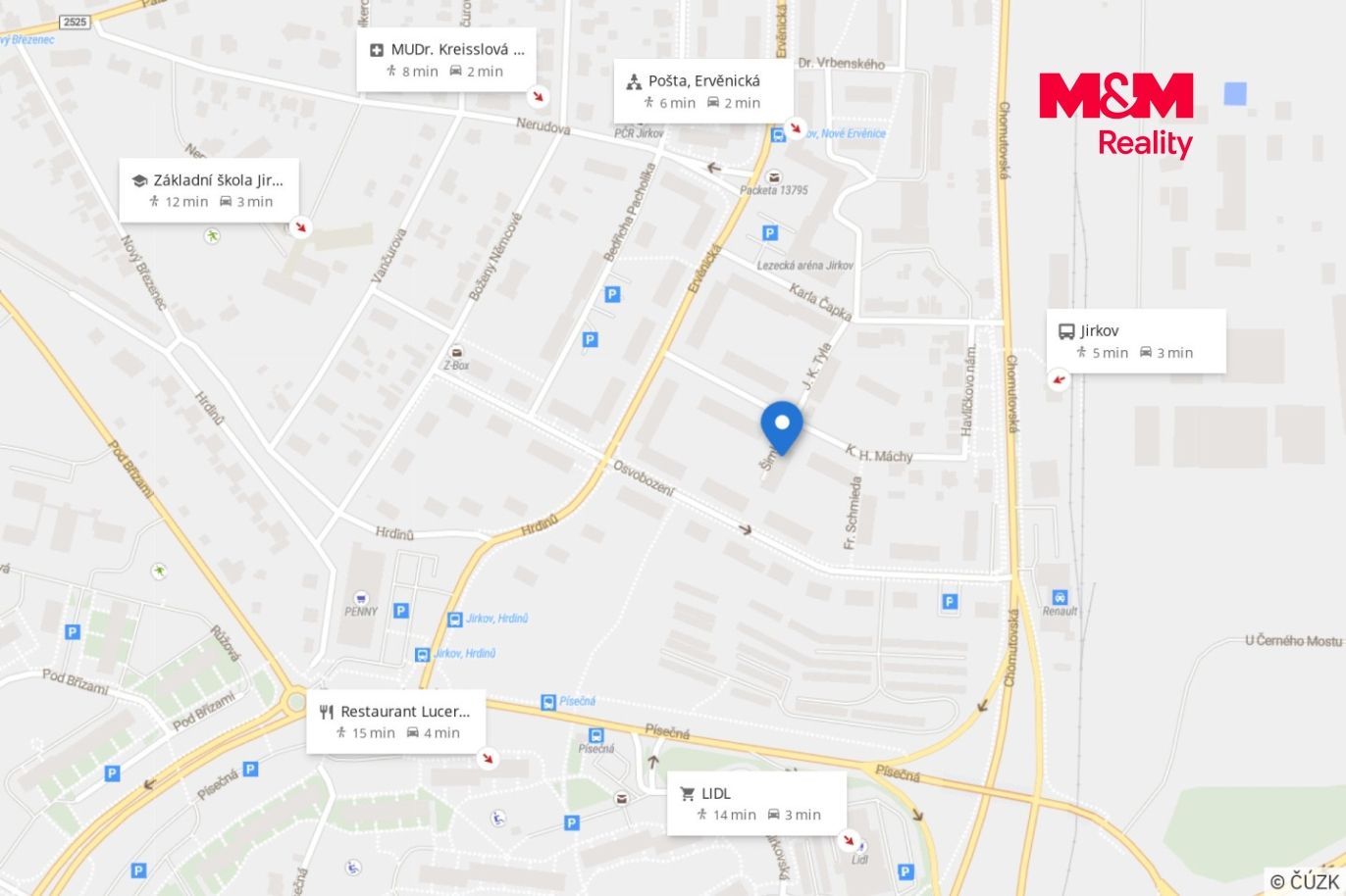Mapa okolí