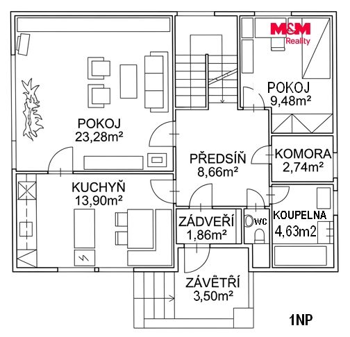 plánek 1NP