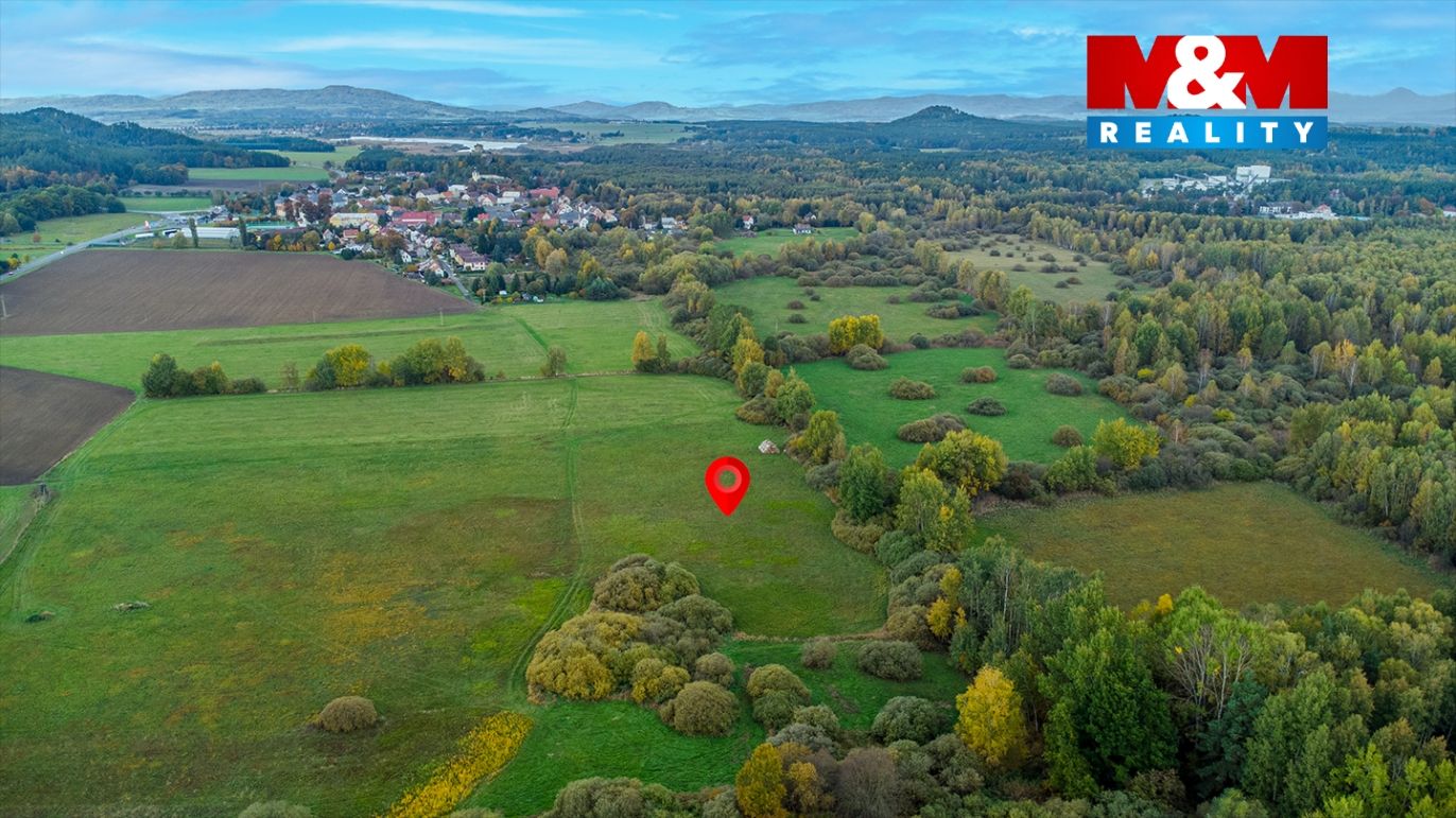 Pohled na pozemek z výšky
