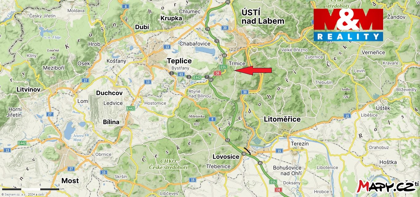 mapa okolí