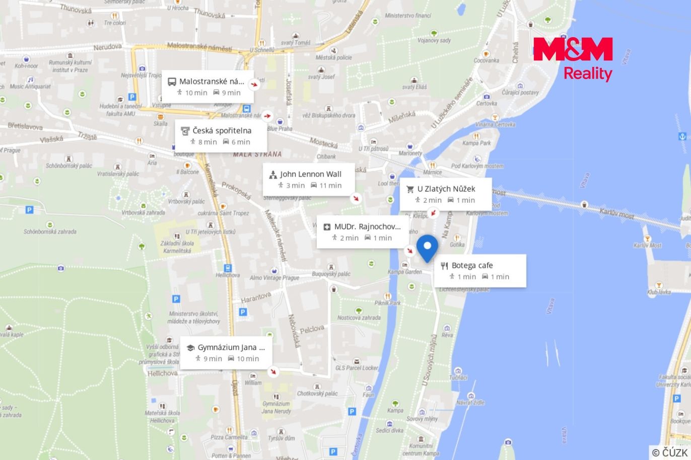 Mapa okolí