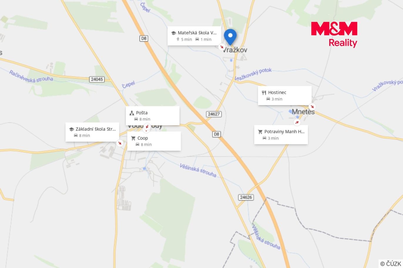 Mapa okolí
