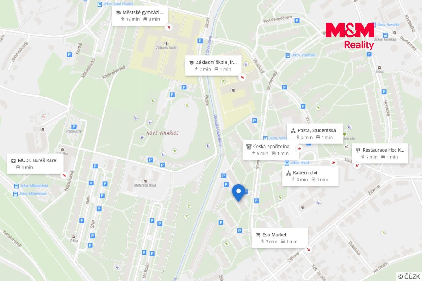 Mapa okolí