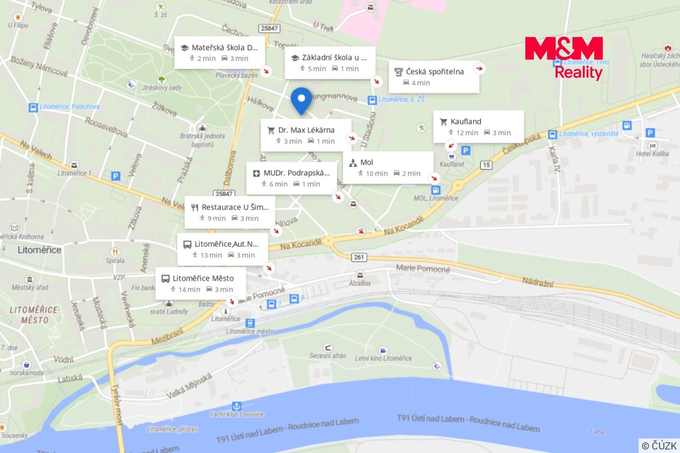 Mapa okolí.