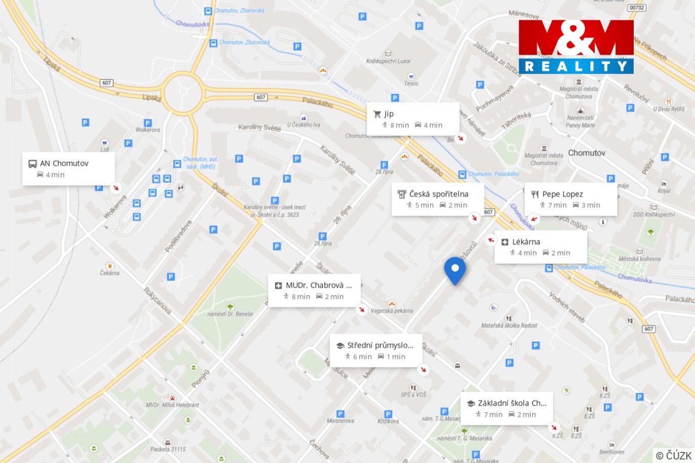 mapa okolí