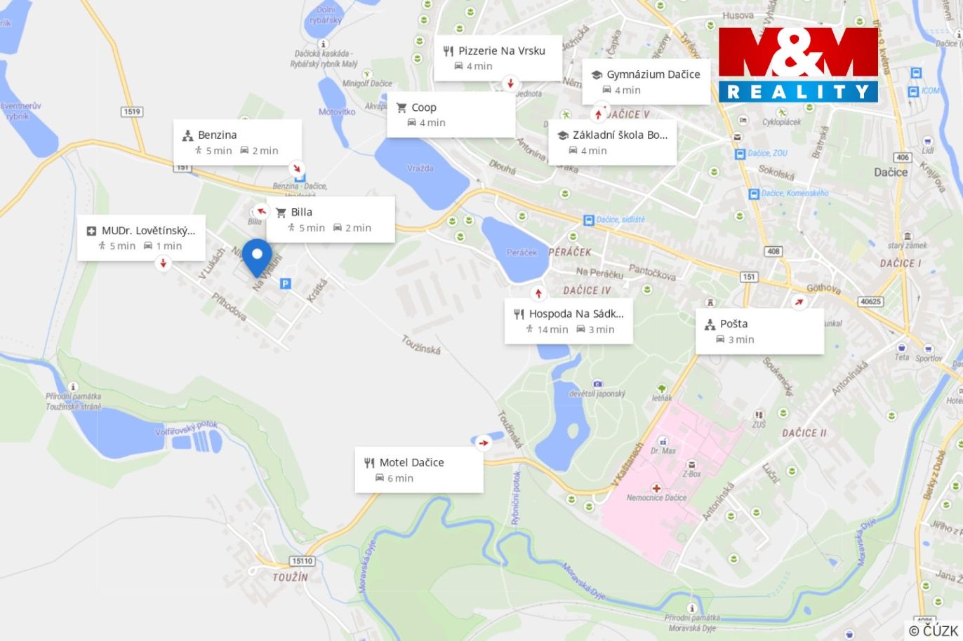 Mapa okolí
