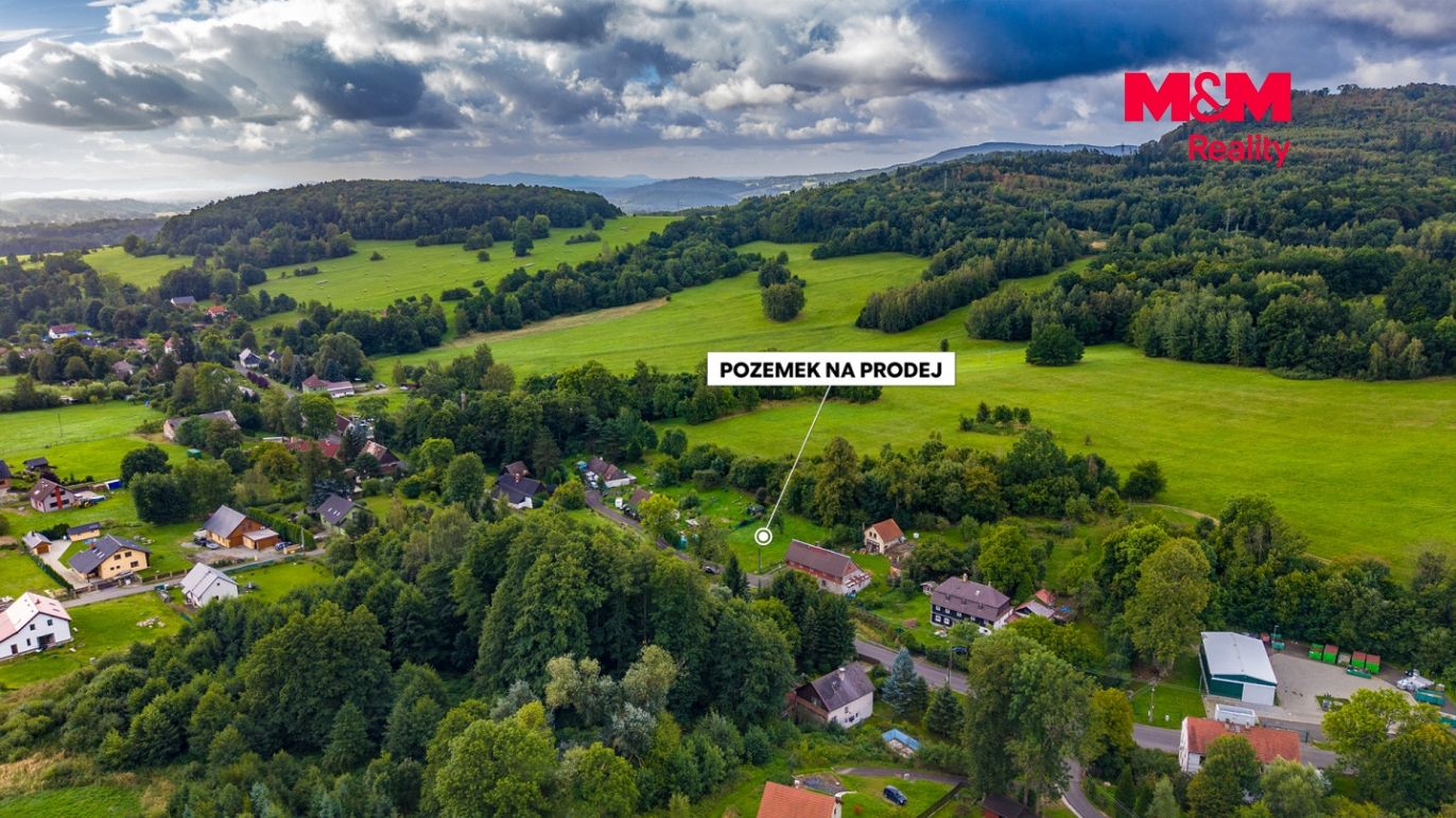 pohled na pozemek + okolí 