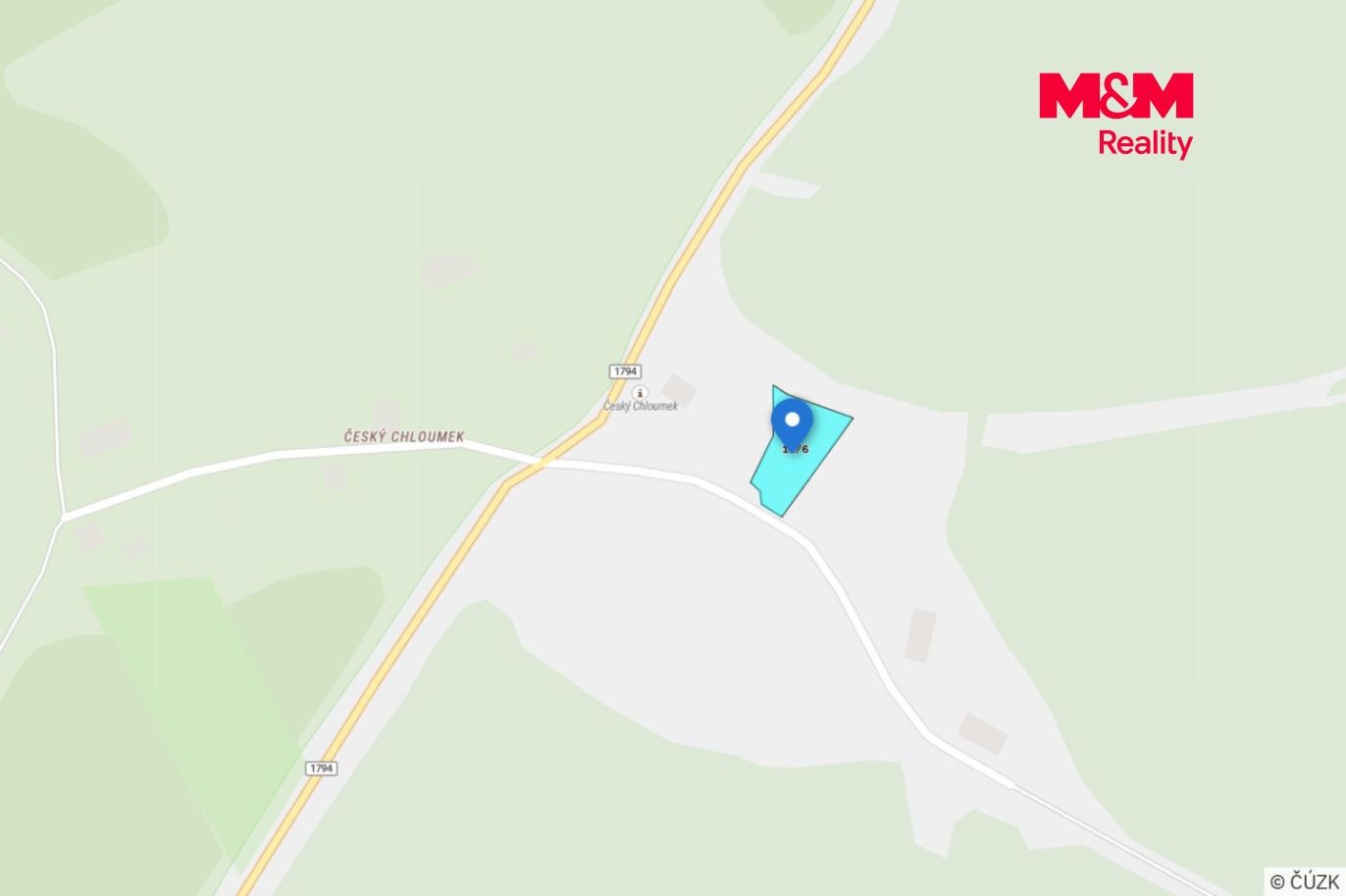 Prodej pozemku k bydlení, 913 m², Útvina - Český Chloumek